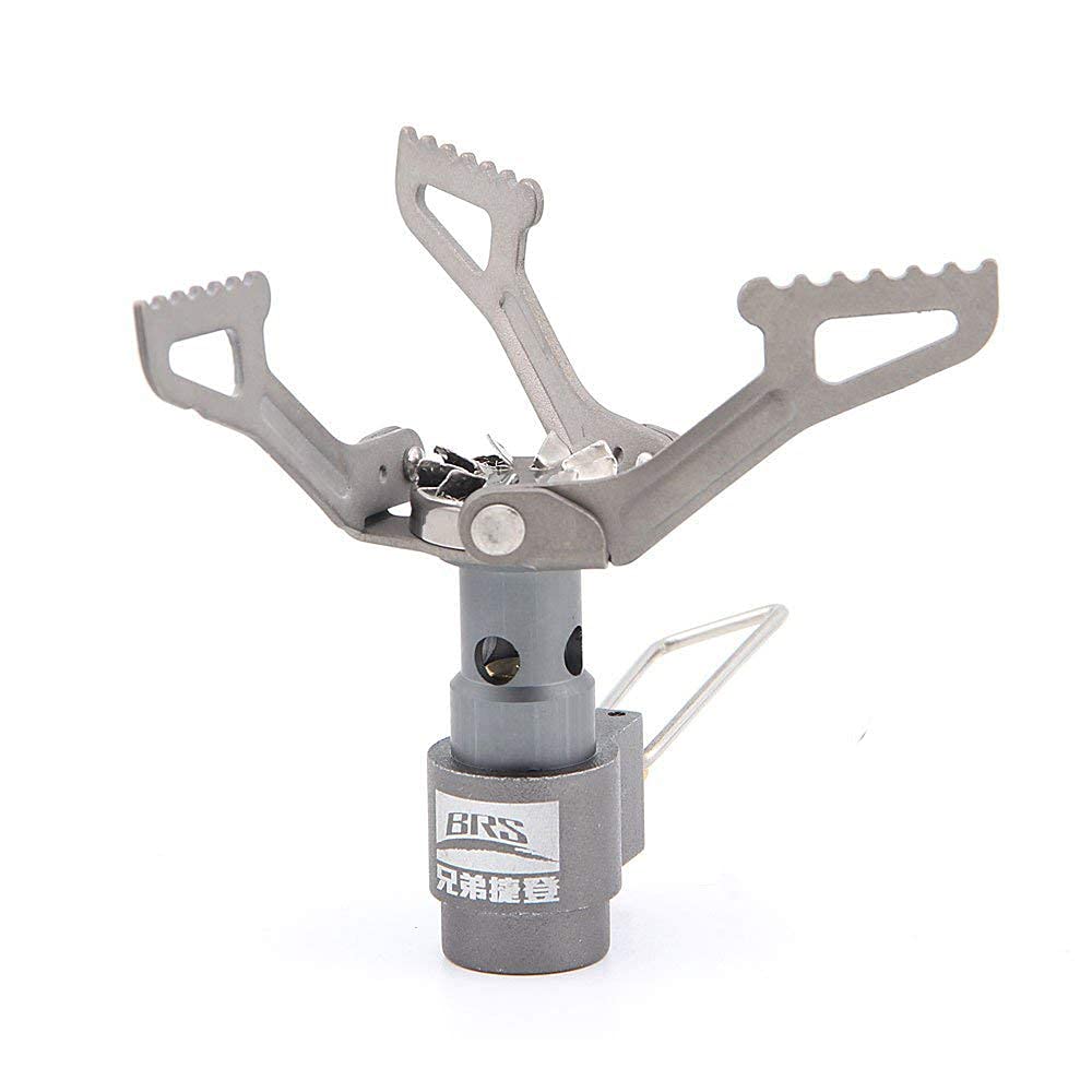 BRS Stove BRS 3000T Stove Titanium Ultralight Backpacking Stove Portable Propane Camping Stove Gas Burner Camp Stove only 26g with Extra O Ring (BRS-3000T Stove)