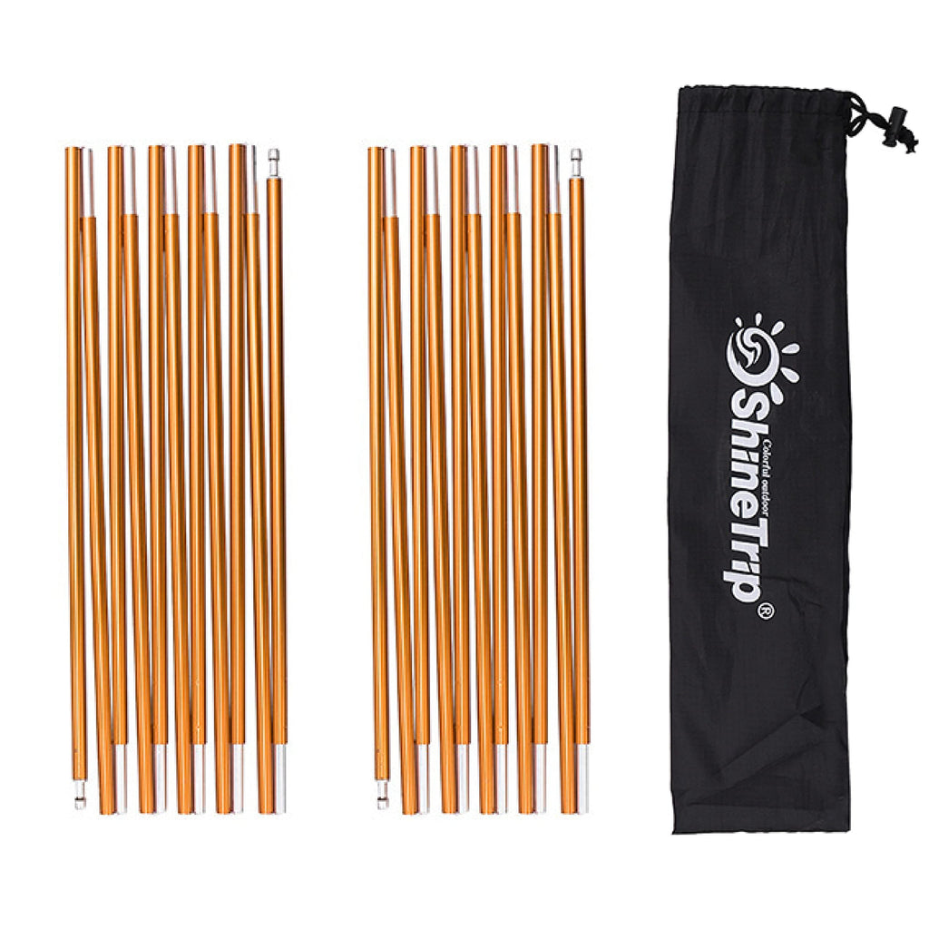 Azarxis Tent Pole Repair Kit Splint Support Kit Replacements Aluminum Rod Adjustable Poles Accessories for Camping Hiking Backpacking Tent - Pack of 2 (Gold - 14.50ft(442cm)