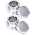 UIEHBCV Camping Stove 2pcs Mini Portable Cooking Stove Ultralight Aluminum Alloy Alcohol Stove with Lid for Outdoor Camping Hiking Picnic