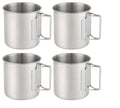 Falafale Stainless Steel Camping Mugs Outdoors Drinking Cup Picnic Mug with Foldable Handle Geat for PicnicHiking Backpacking and Outdoor Activities 4 Pack 22.3oz/ 660ml