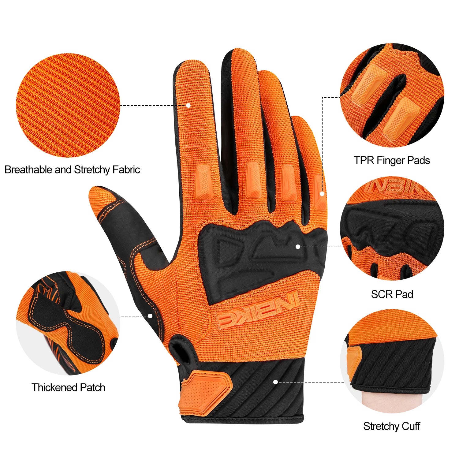 🧤 INBIKE MTB Cycling Gloves – 5mm Shock‑Absorbing