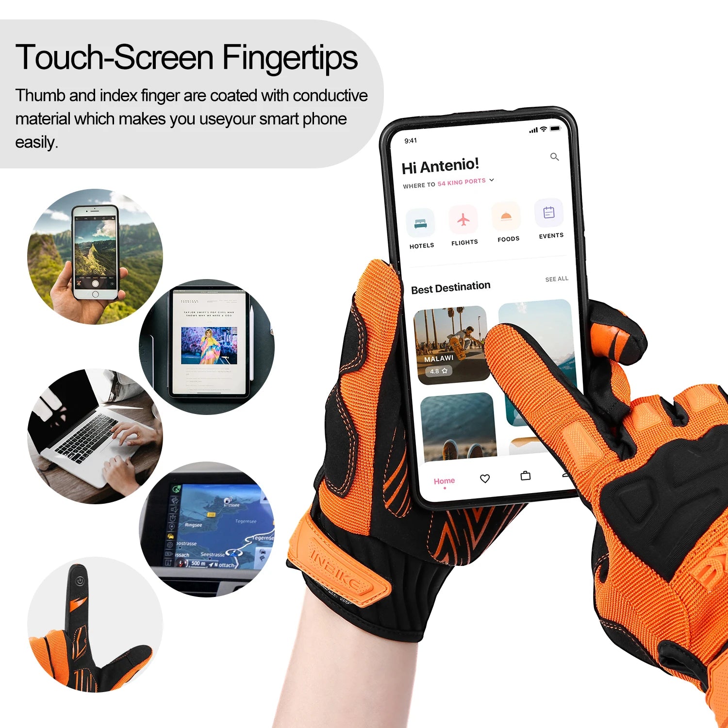 🧤 INBIKE MTB Cycling Gloves – 5mm Shock‑Absorbing