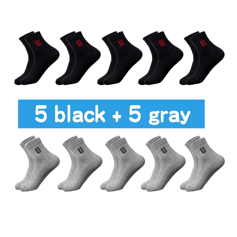 🧦 20Pcs = 10 Pairs | Men’s Business Cotton Socks