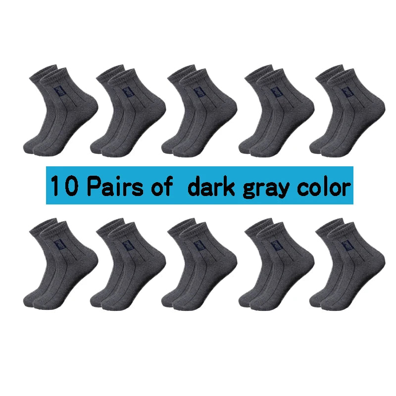 🧦 20Pcs = 10 Pairs | Men’s Business Cotton Socks