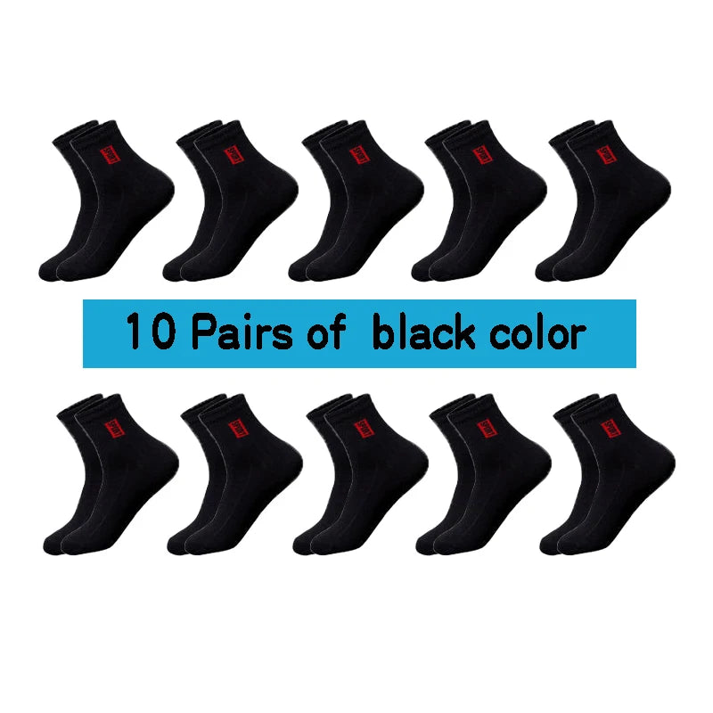 🧦 20Pcs = 10 Pairs | Men’s Business Cotton Socks