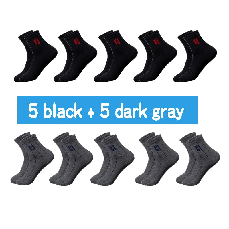 🧦 20Pcs = 10 Pairs | Men’s Business Cotton Socks