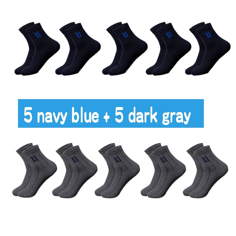 🧦 20Pcs = 10 Pairs | Men’s Business Cotton Socks