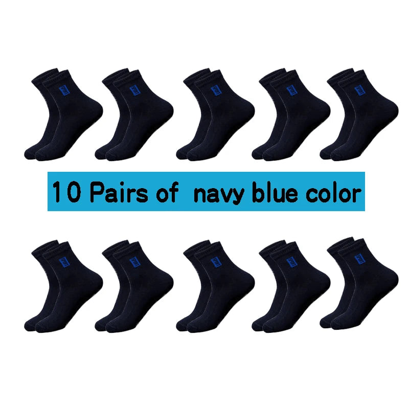 🧦 20Pcs = 10 Pairs | Men’s Business Cotton Socks