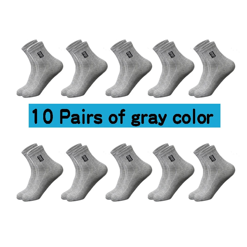 🧦 20Pcs = 10 Pairs | Men’s Business Cotton Socks