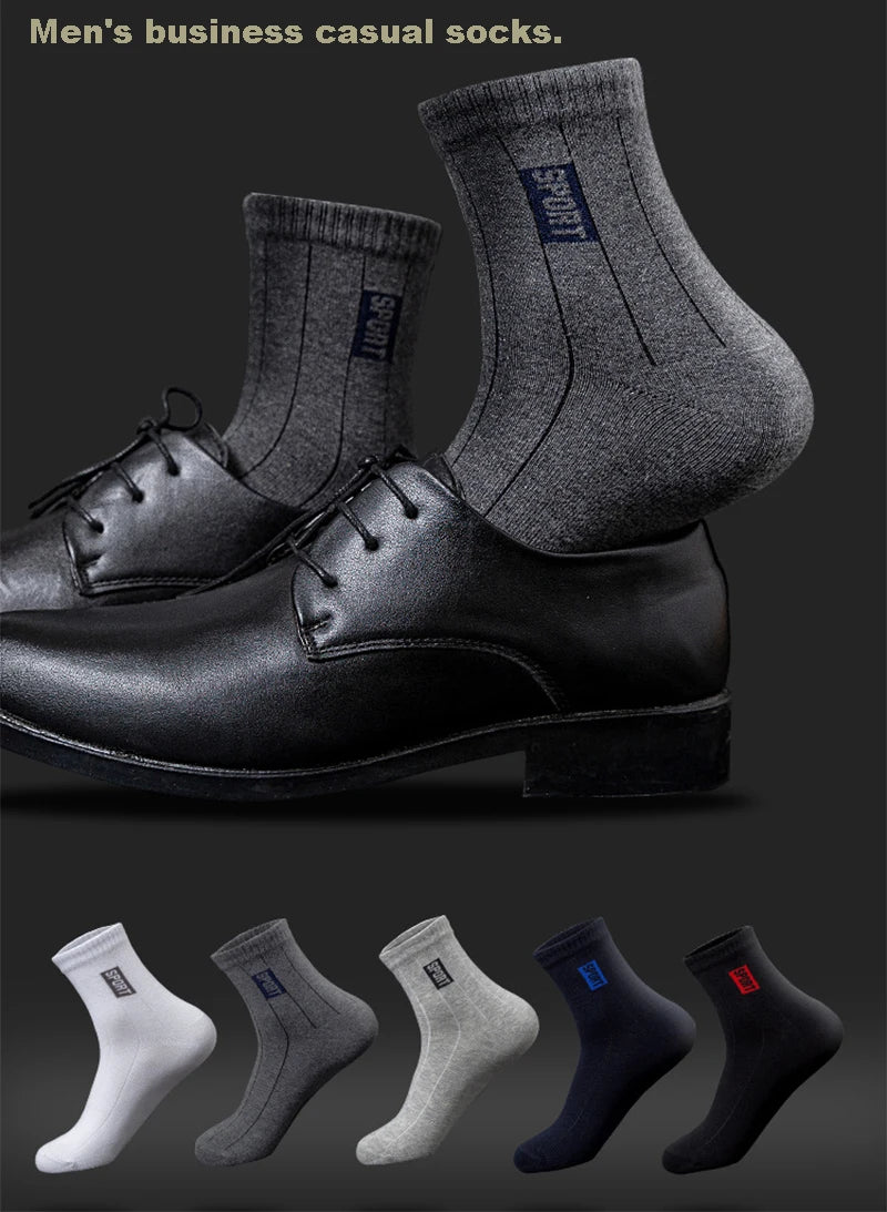 🧦 20Pcs = 10 Pairs | Men’s Business Cotton Socks