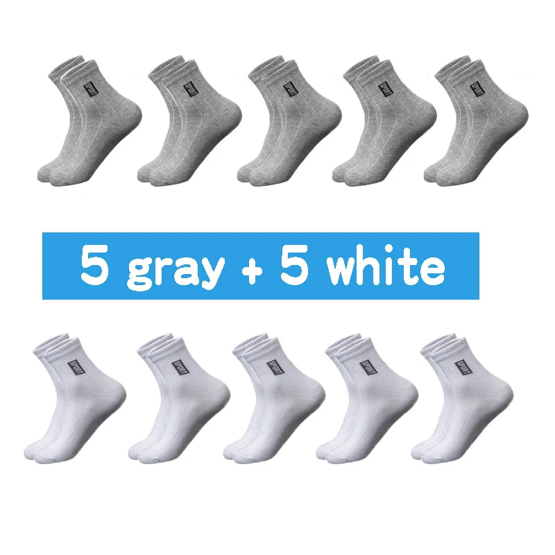 🧦 20Pcs = 10 Pairs | Men’s Business Cotton Socks