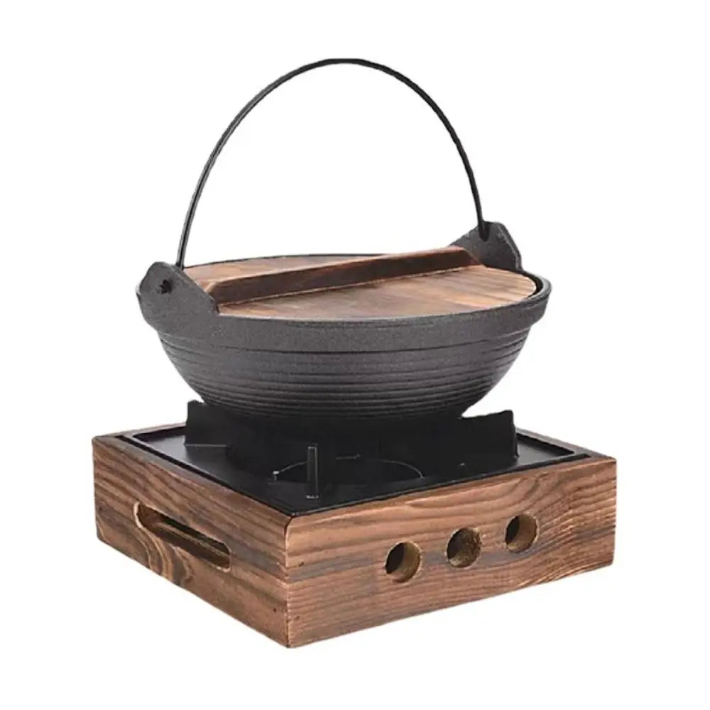 Dry Stew Hot Pots Wooden Cooking Grills Stove Portable Multi-functional Solid Stoves Square Barbecue Cooking Oven Camping