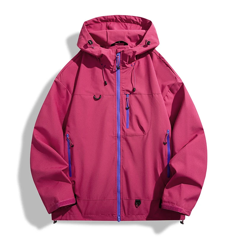 🧥 JNLN Unisex Waterproof Windbreaker – Single‑Layer Outdoor Jacket