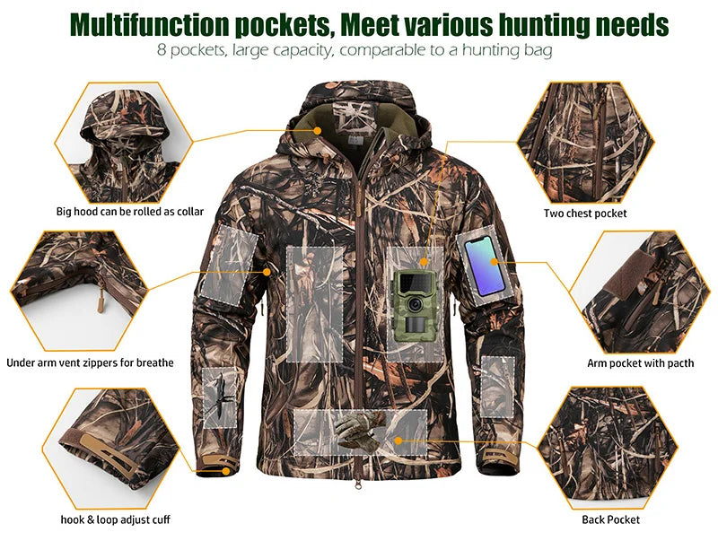 Waterproof, Warm Fleece-Lined | Hunting, Hiking, Fishing & Outdoor Use