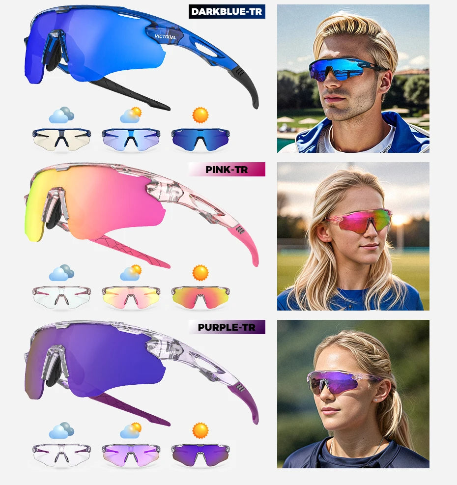 🕶️ VICTGOAL Photochromic Cycling Sunglasses