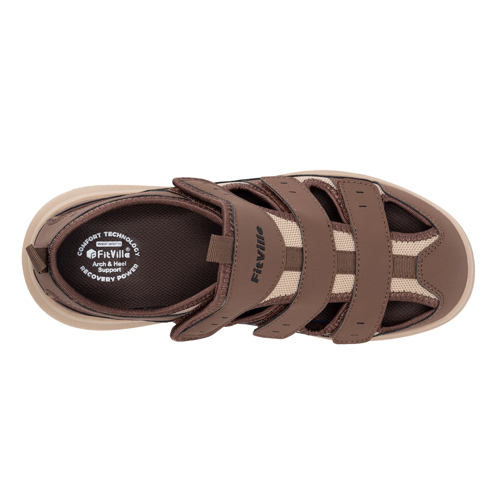 FitVille Men’s Wide Diabetic & Recovery Sandals