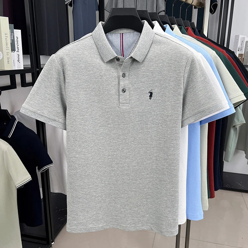 🐎 100% Pure Cotton Pony‑Embroidered Men’s Polo Shirt
