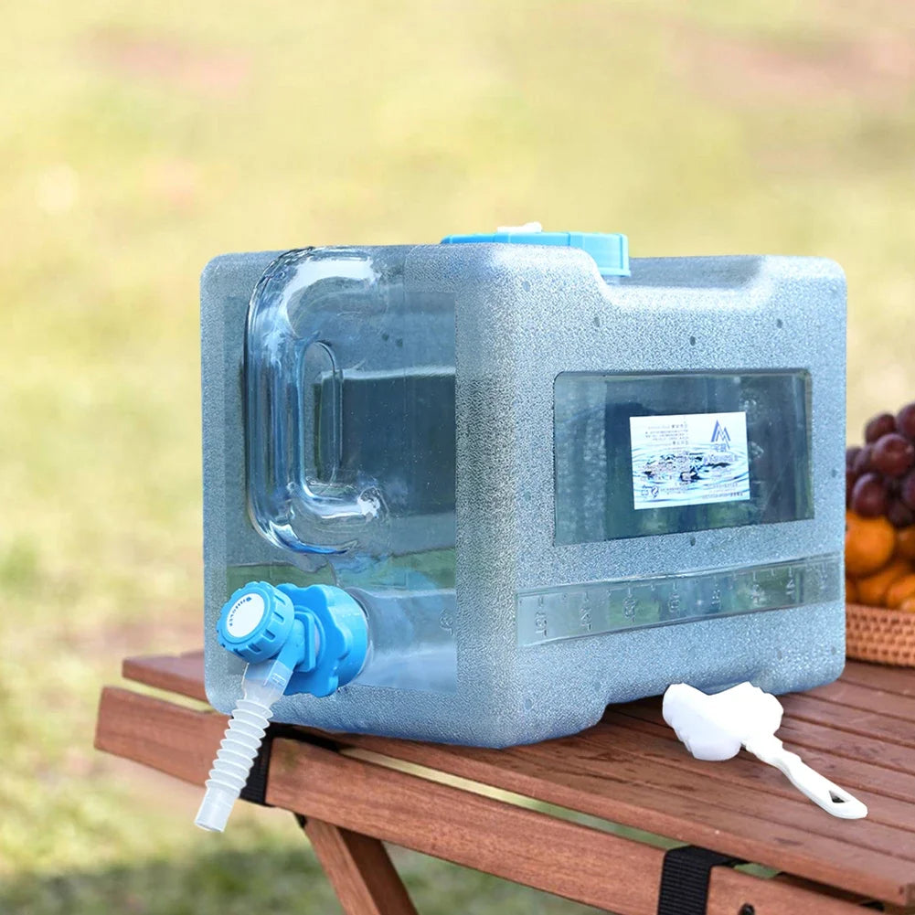 6/8/13/18L Water Container Portable Water Tank Container with Faucet No Leakage Large Capacity for Camping Cooking Water Storage
