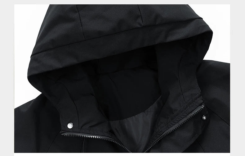 🧥 Men’s Black Softshell Windbreaker Bomber Jacket