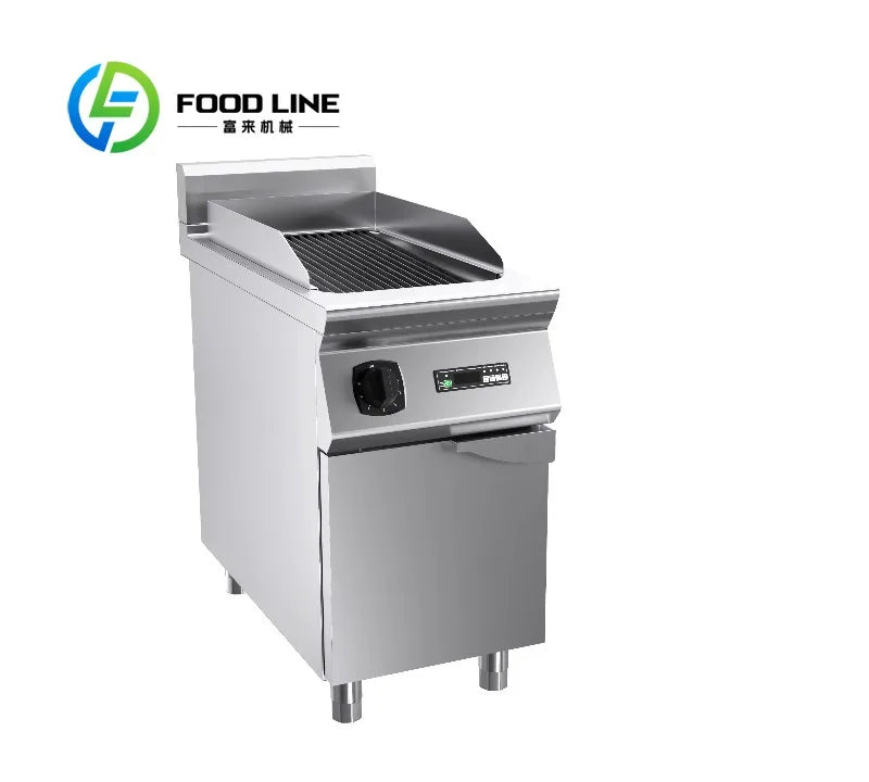 Commercial Electric Chargrill with Cabinet Electric Grill Griddle Stainless Steel BBQ Grill for Hotel & Restaurant