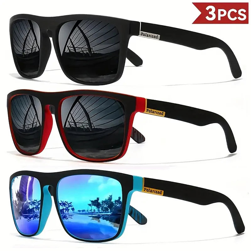 🕶️ Men’s Classic Square Sports Sunglasses (1/3/4 PCS Pack)