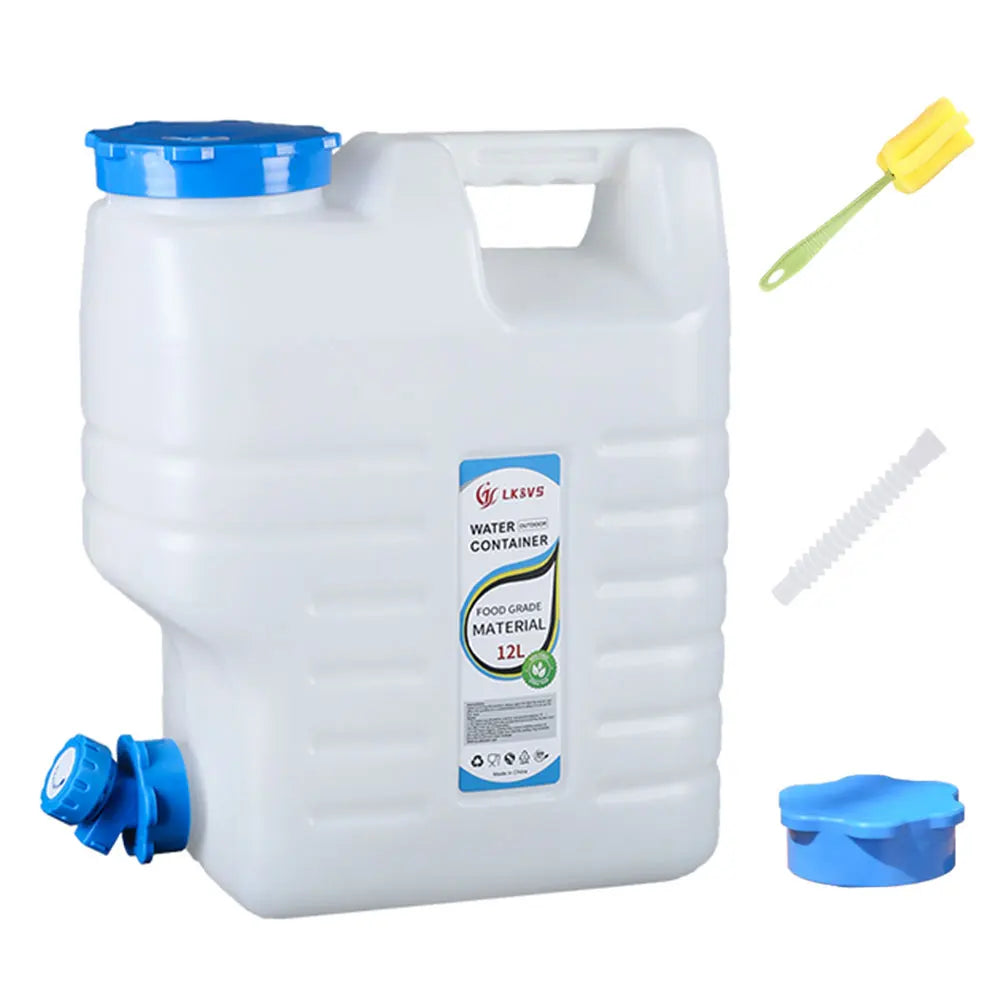11/12L Water Storage Container with Faucet Portable Water Tank Large Capacity Drinking Water Bucket for Vehicle Car Camping