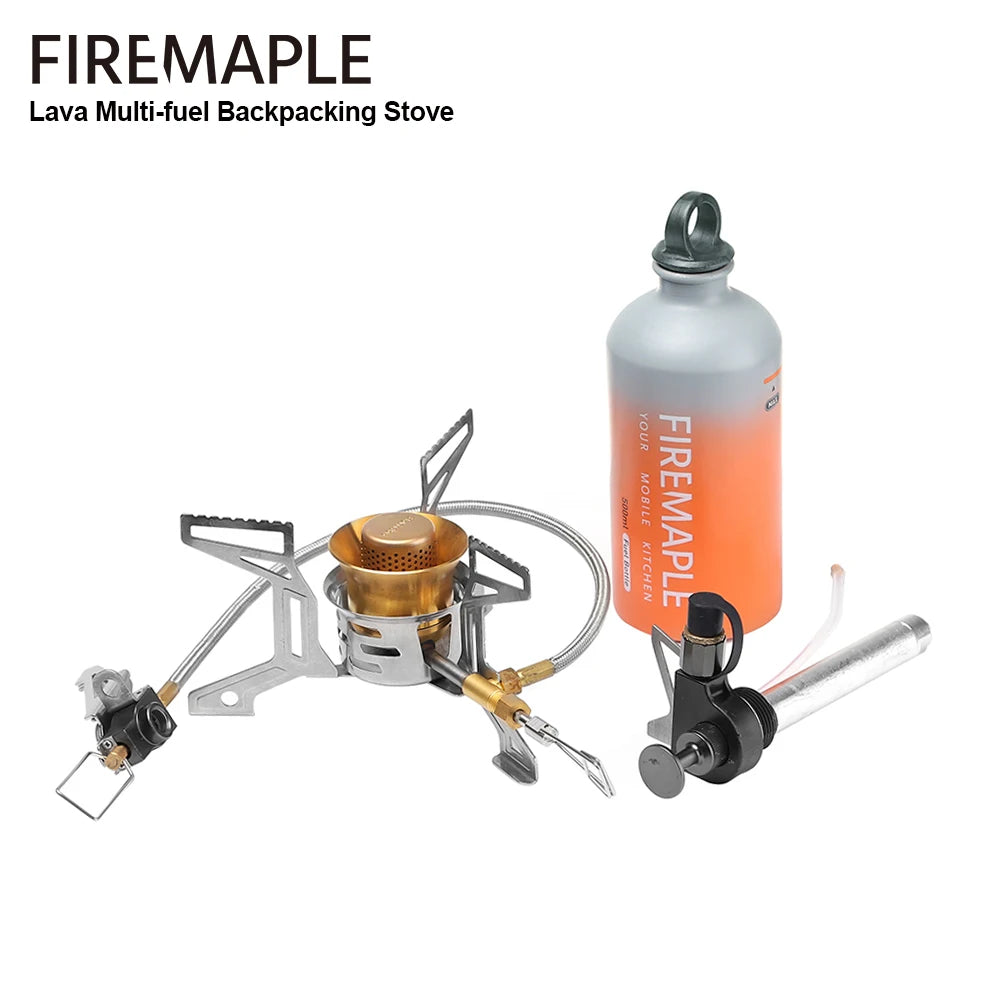 Fire-Maple Lava Multi-fuel Backpacking Stove Compact Outdoor Hiking Camping Portable Oil Gas Stove with Fuel Bottle