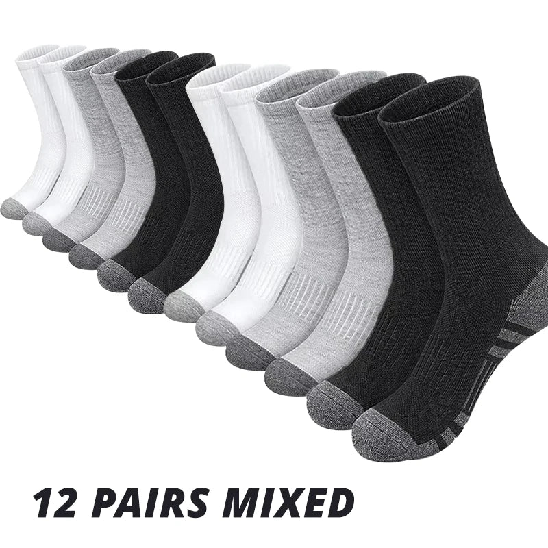 🧦 6 / 12 Pairs Men’s Ground‑Grip Sports Socks | Football & Gym
