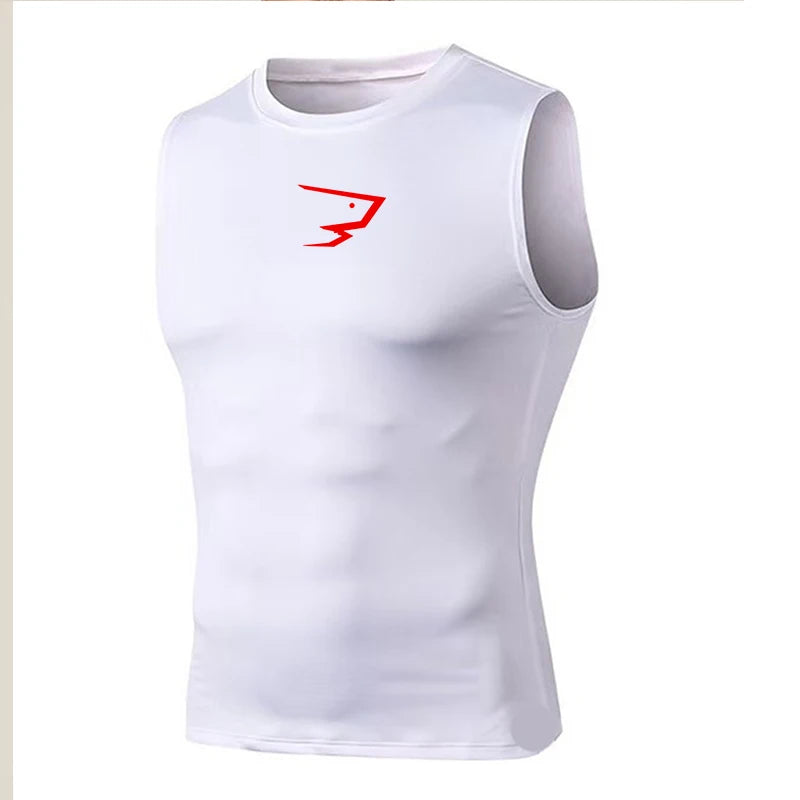 🚴 Reflective White Sleeveless Cycling Base Layer Vest