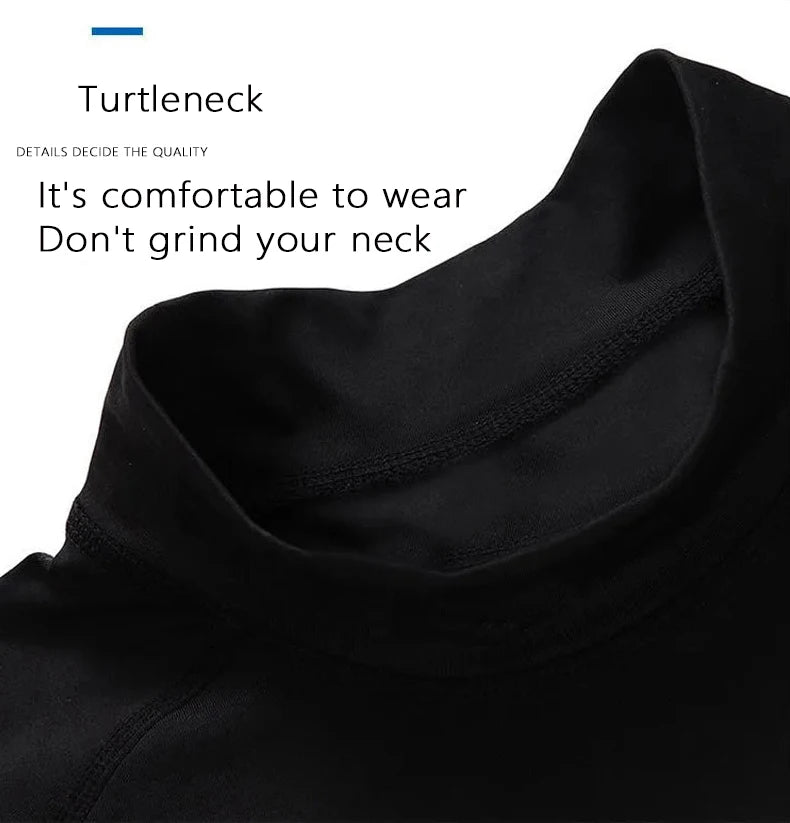 🧣 Men’s Turtleneck Compression Long Sleeve Rash Guard