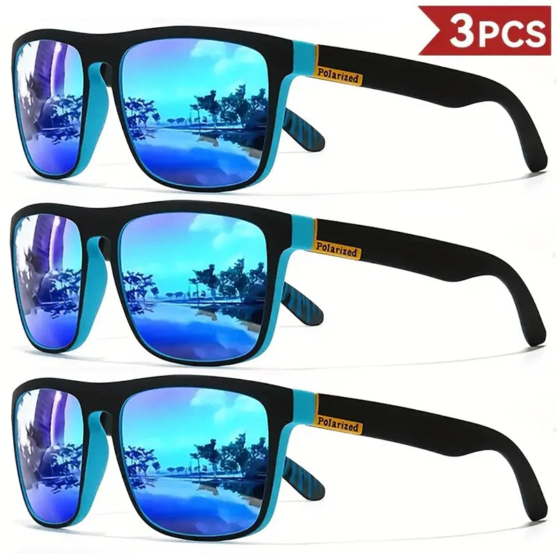 🕶️ Men’s Classic Square Sports Sunglasses (1/3/4 PCS Pack)