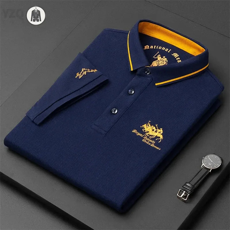 🎩 Men’s Embroidered Short‑Sleeve Polo Shirt