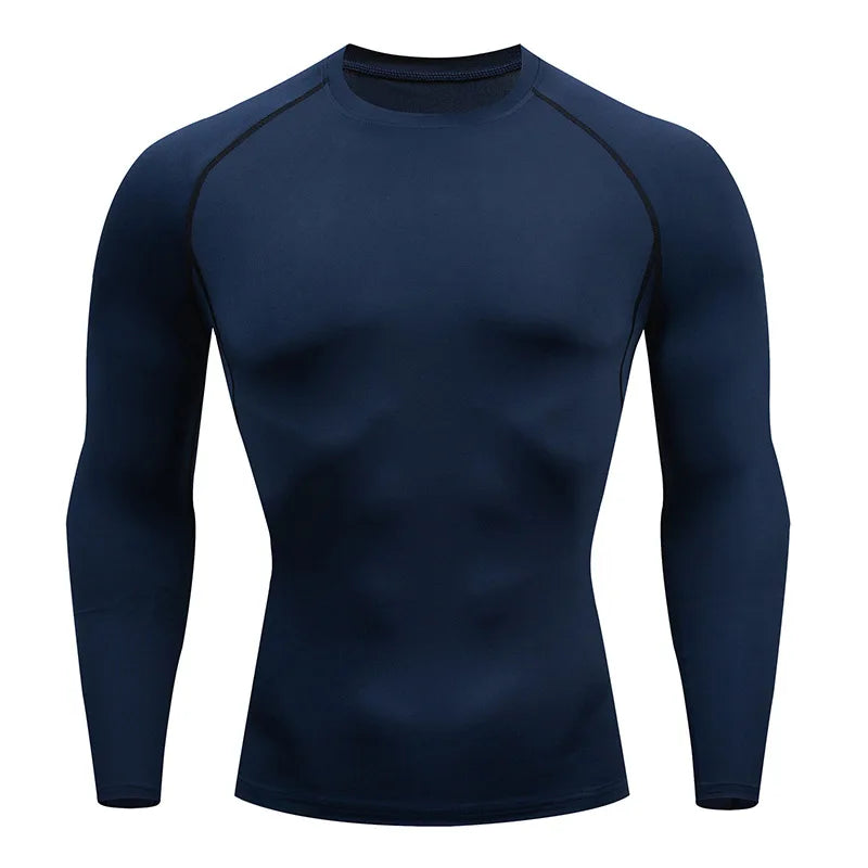 🧣 Men’s Turtleneck Compression Long Sleeve Rash Guard
