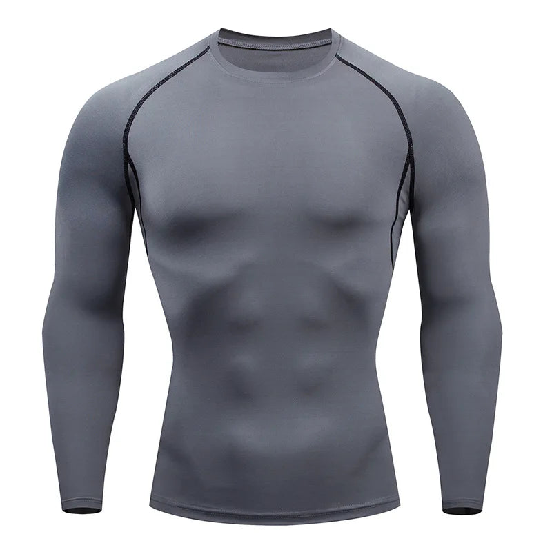 🧣 Men’s Turtleneck Compression Long Sleeve Rash Guard