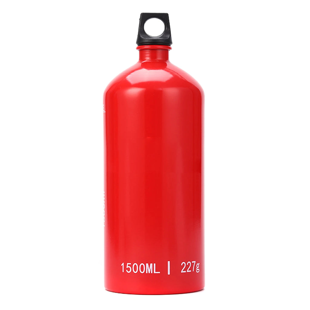 Oil-burning 1.5L Aluminum Fuel Bottle | Alcohol / Liquid Fuel Container for Camping, Hiking & Backpacking