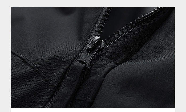🧥 Men’s Black Softshell Windbreaker Bomber Jacket