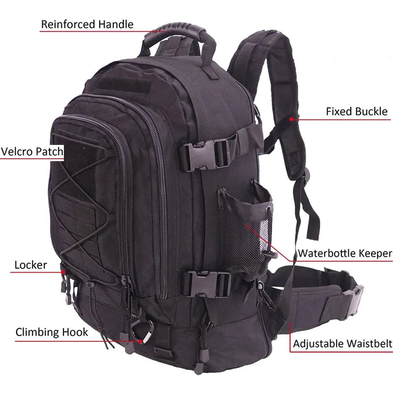🎒 60L Military Tactical Assault Rucksack | Molle Army Backpack