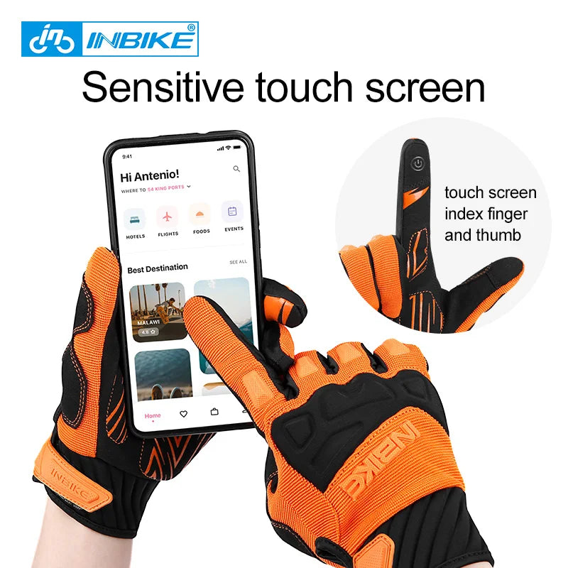 🧤 INBIKE MTB Cycling Gloves – 5mm Shock‑Absorbing