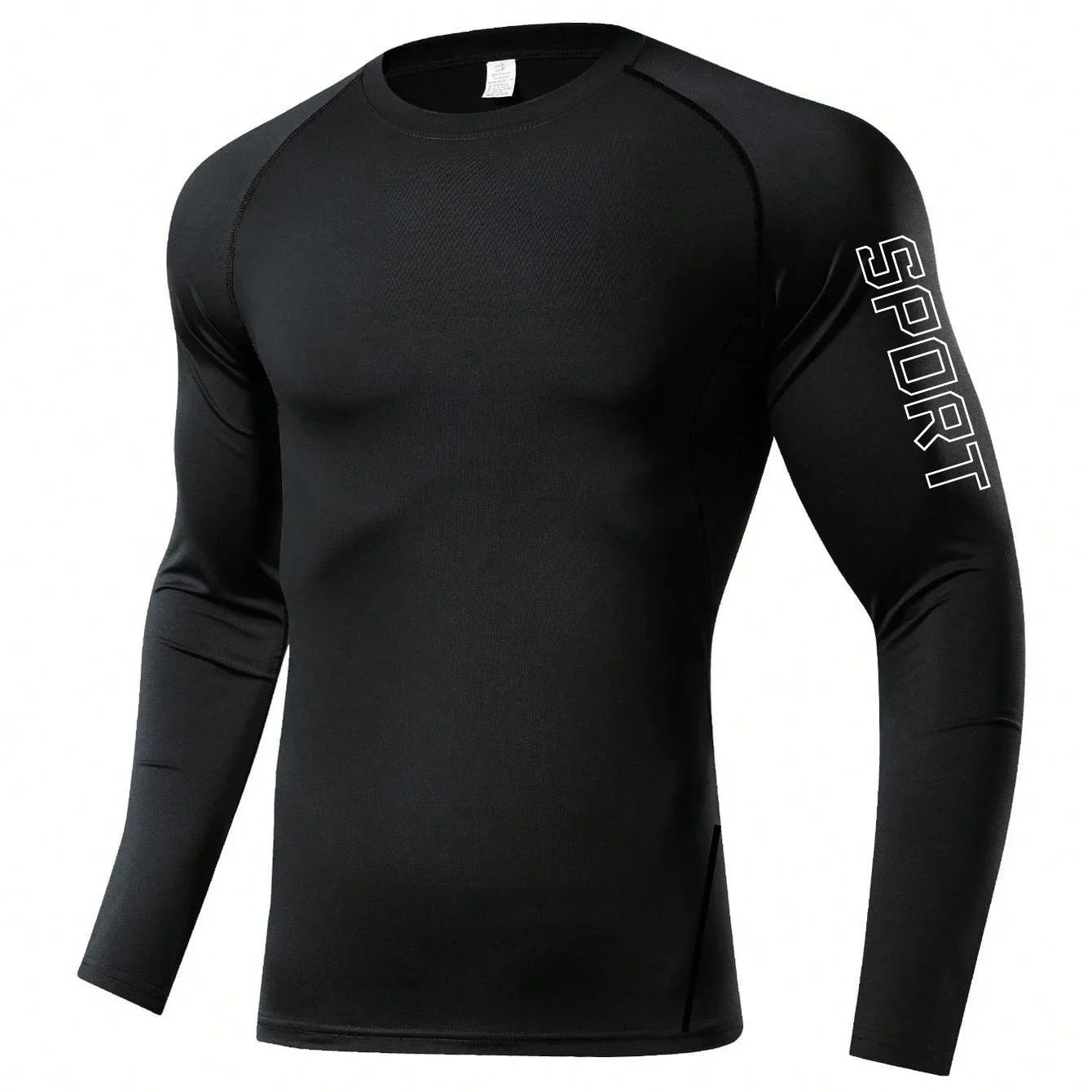 🖤 Men’s Black Compression Long Sleeve Base Layer