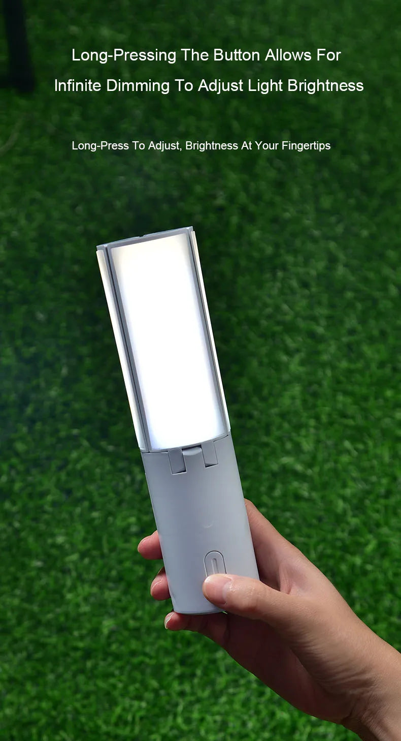Outdoor Camping Light Portable Lantern Folding Rechargeable 3 Modes Dimmable for Outdoor Indoor Camping Tent Emergency Lighting
