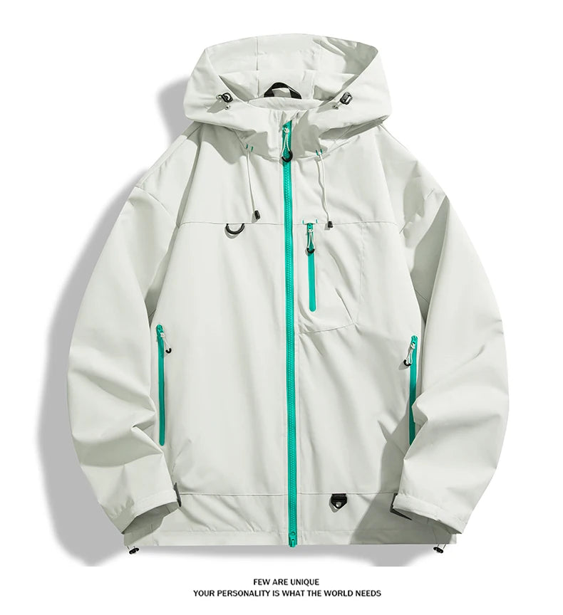 🧥 JNLN Unisex Waterproof Windbreaker – Single‑Layer Outdoor Jacket