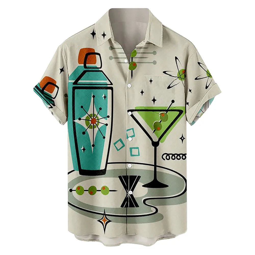 🌺  Summer New Hawaii Vacation Printed Short‑Sleeve Shirt