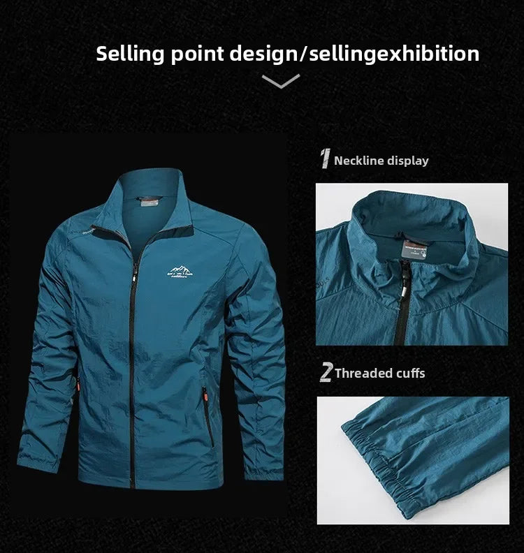 ☀️ Men’s UPF100+ Summer Ultra-Light UV Windbreaker
