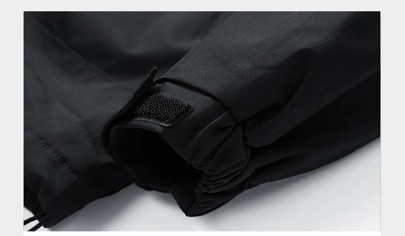 🧥 Men’s Black Softshell Windbreaker Bomber Jacket