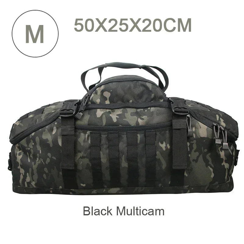 🎒 30L / 45L / 80L Tactical Duffle Backpack | 3‑in‑1 MOLLE Outdoor Bag Convertible design: works as backpack, duffle bag, or shoulder bag — tough, waterproof, built for travel, camping, and heavy use