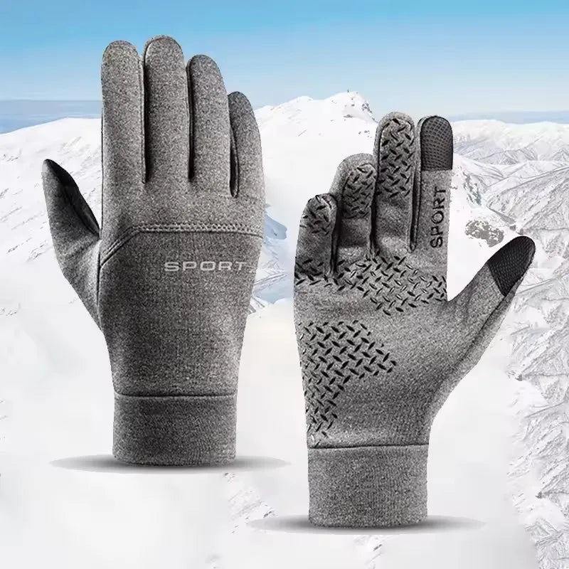 🧤 Men  Winter Thermal Gloves – Windproof, Touchscreen, Non‑Slip