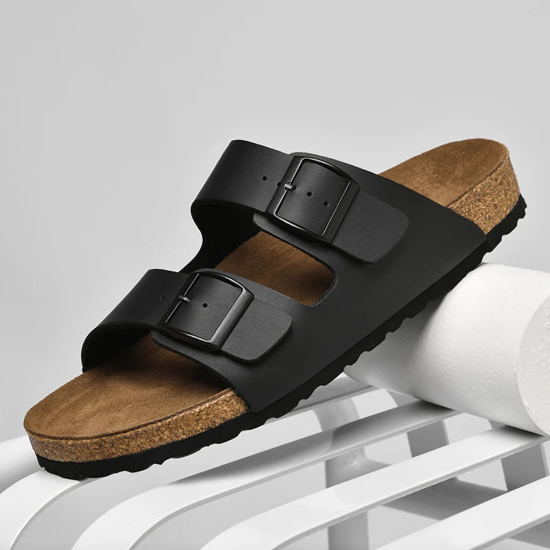 Men’s Casual Genuine Leather Sandals – Designer Style