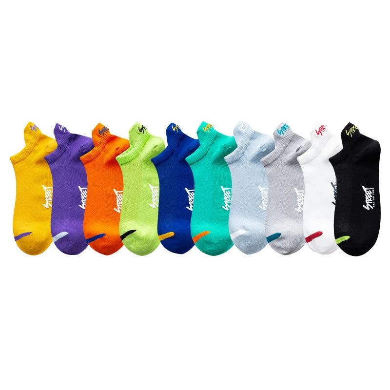🧦 5/10 Pairs | Unisex Summer Mesh Ankle Socks