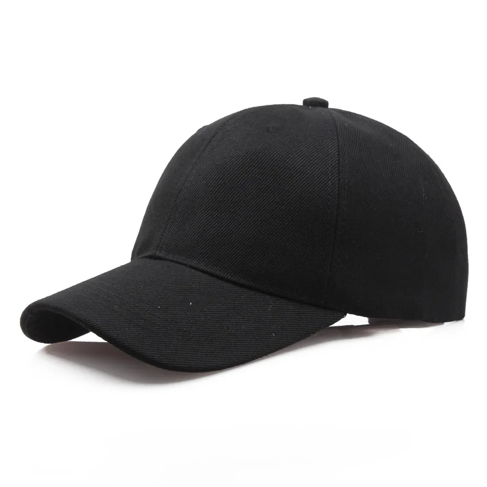 🧢 Solid Black Baseball Cap – Snapback / Fitted / Dad Hat