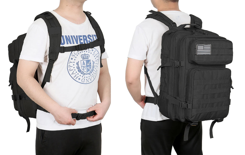 🎒 45L Tactical Outdoor Backpack | 3‑Day Molle Hiking Pack